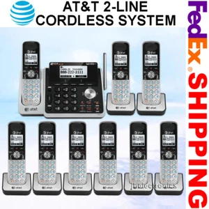AT&T TL88102 2-LINE DECT 6.0 PHONE SYSTEM - TOTAL OF 9 CORDLESS - BRAND NEW - Picture 1 of 4