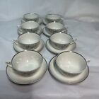 Parisienne “DEAUVILLE” by ROYAL JACKSON - Cups and Saucers - 8 Sets