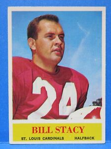 1964 Philadelphia Gum Football Card #180,  BILL STACY,  St. Louis Cardinals