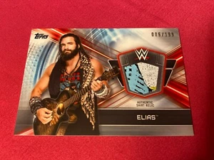 Camiseta 2019 Topps WWE Road To Wrestlemania Elias tarjeta reliquia bonito parche/199 - Imagen 1 de 2