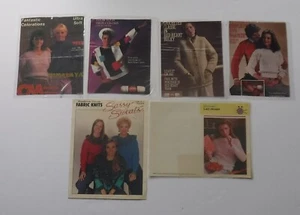 Vintage Kniting Single Pattern leaflets Lot of 6 Sweater Patterns - Picture 1 of 7
