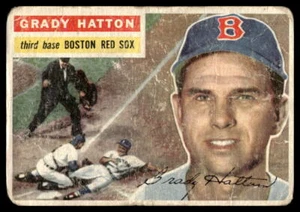 1956 Topps #26 Grady Hatton Medias Rojas de Boston pliegue de bajo grado - Imagen 1 de 2