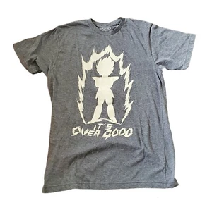 Dragon Ball Z T Shirt Its Over 9000 Vegeta Silhouette Charcoal Gray Small - Picture 1 of 2