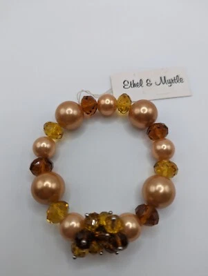 Pulsera de topacio Ethel & Myrtle perla elástica nueva con etiquetas Foto 1 de 4