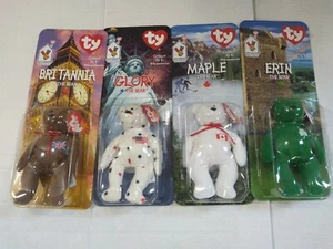 RAR!! TY BEANIE BABYS MCDONALDS INTERNATIONAL BÄREN 4ER SET NEU IM KARTON! - Bild 1 von 7