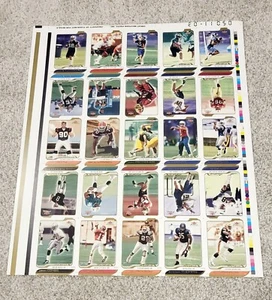 UNCUT RC SHEET 2001 Fleer FOCUS REGGIE WAYNE JUSTIN SMITH RUDI JOHNSON ROOKIES  - Picture 1 of 4