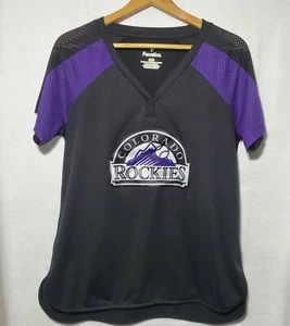 Colorado Rockies Shirt Women's Large Iconic League Diva Raglan V-Neck Fanatics - Picture 1 of 9