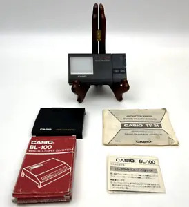 Vintage CASIO TV-21 Pocket TV & BL-100 Backlight System Tested Works! Retro Tech - Picture 1 of 15