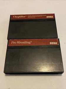 Pro Wrestling & Choplifter Sega Master System, 1986) Cartridge Only Lot Tested - Picture 1 of 2