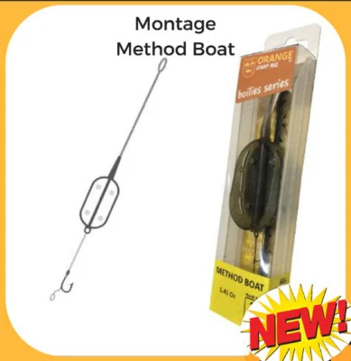 Carp Rig Method Boat Fertig Montage mit Futter Korb Karpfen Vorfach - Bild 1 von 2