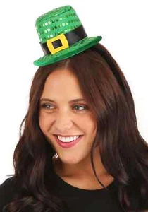 Mini Leprechaun Sequin Hat Costume Headband - Picture 1 of 1