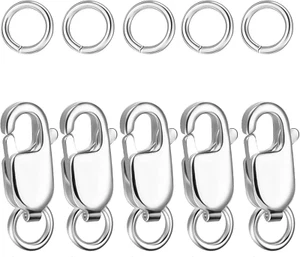 Lobster Claw Clasps for Jewelry Making, Gold & Silver with Jump Rings Secure Cla - Picture 1 of 12