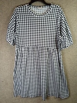 Vestido Luxology Talla XL Manga Corta Blanco y Negro Foto 1 de 4