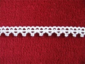 MINIATURE WHITE LACE TRIM 3/8 INCH - PRECUT IN 1 YARD PIECES #11 - Picture 1 of 1
