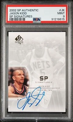 2002-03 UD SP Authentic SP Signatures Jason Kidd #JK On Card Auto PSA 9 Nets - Image 1 of 2