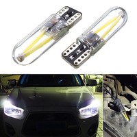 2 X T10 194 168 W5w Cob Led Cristal Luz de Matrícula Bombilla cc 12v Blanco