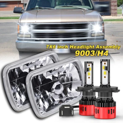 PARA Chevrolet K1500 K2500 K3500 1988-99 Pickup 5x7" 7x6" Faro LED ALTO/Lo DRL Foto 1 de 4