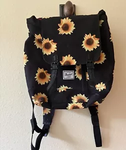 HERSCHEL SUPPLY Classic backpack Black w/Sunflowers - Picture 1 of 7