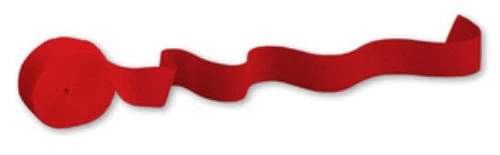 Red Crepe Paper Party Streamers - 81 ft. x 1.75 in. - Image 1 of 1