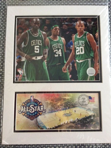 USPS FIRST DAY / BOSTON CELTICS POSTER / KEVIN GARNETT, RAY ALLEN & PAUL PIERCE Cover