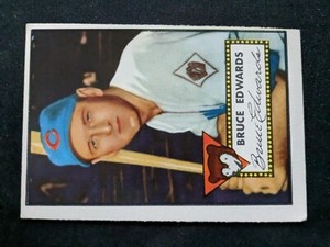 1952 Topps Baseball Card # 224 Bruce Edwards - Chicago Cubs (VG/EX)