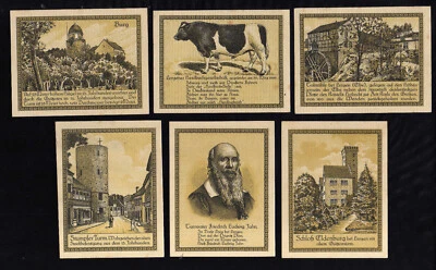 LENZEN - GERMANY NOTGELD -   3 x 50, 3 x 75 PFENNIG - Image 1 of 2