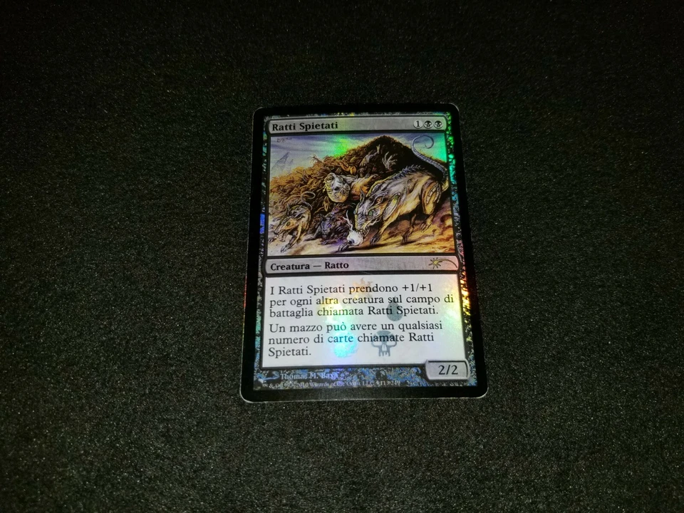 MTG 1x Promo black uncommon HP Italian FOIL Relentless Rats - ships w/ tracking - Image 1 of 2
