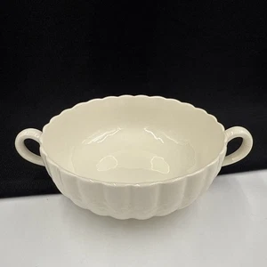 Spode Chelsea Wicker (1) 4 3/4” Soup Cup Double Handle Solid Cream England - Picture 1 of 18