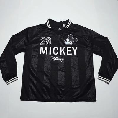 Disney H&M Mickey Soccer Jersey Black Youth Size Medium (8-10) - Image 1 of 4