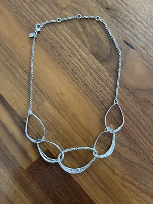 Collar Alexis Bittar tono plata pavé cristal incrustado órbita eslabones havisham Foto 1 de 4