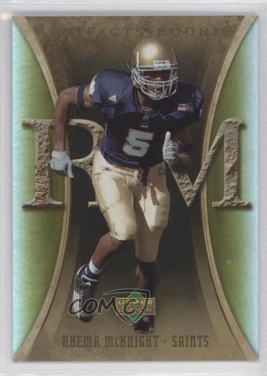 2007 Upper Deck Artifacts Rookie Gold /99 Rhema McKnight #139 Rookie RC - Image 1 of 2