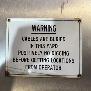 Vintage metal, electric warning signs Detroit Edison - Picture 1 of 2