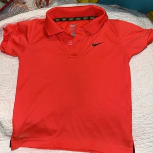 Nike Short Sleeves Dri Fit Polo Shirt, Coral Sz 4-xs - Picture 1 of 7