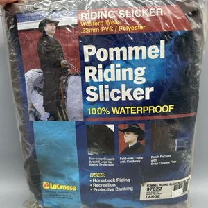 LaCrosse Pommel Equitazione Slicker L Impermeabile Western Cowboy Pioggia Attrezzatura Cavallo - Foto 1 di 8