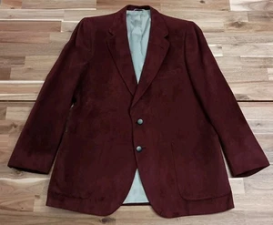 Lanvin Luxus Herren Weinrot Blazer Feder Wildleder Sport Mantel Jacke - Bild 1 von 8