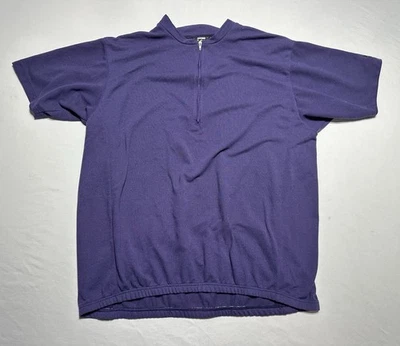Mens Vintage REI Cycling Jersey Purple 1/4 Zip Made in USA Size XL Outdoor Shirt - Image 1 of 4