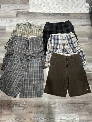 LOTE MUY BUEN ESTADO 6 Pantalones Cortos a Cuadros para Hombre Reunión, Unionbay, OTB, Hang Ten, Arizona Talla 29-32 Foto 1 de 4