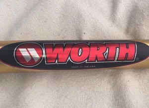 Worth UltraFlex 2000 SBBA Slowpitch Softball Bat 2 1/4" Gold  USA  34" 26 oz. - Picture 1 of 21