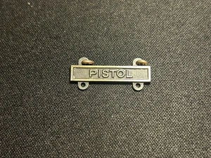 WW2 US Army Marksmanship Badge Sterling Silver Pistol Qualification Bar - Picture 1 of 2