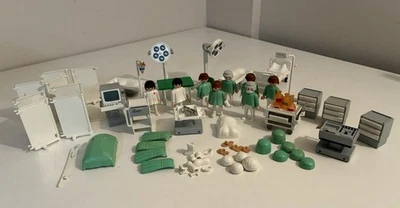 Vintage PLAYMOBIL Hospital Operating Room 2 Sets Plus Accessories 8 People - Image 1 of 4