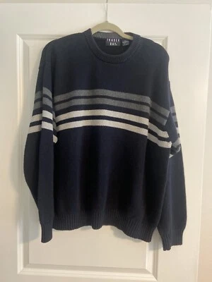 Trader Bay Sweater Long Sleeve Crewneck X-Large Navy With Stripes Chest/sleeve - Image 1 of 4
