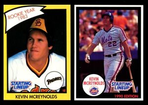 (2) 1990 Kenner Starting Lineup Kevin McReynolds Cards