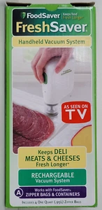 NEW Food Saver Fresh Saver Handheld Vacuum System ~ Rechargeable - Afbeelding 1 van 3
