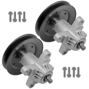 Spindle with Pulley for Troy-Bilt 13AJ609 Super Bronco Mustang Colt RZT Pony 42" - Picture 1 of 8