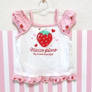 Mezzo Piano Tank Top Tops White Camisole Strawberry Pink White Approx. H 90cm JP - Picture 1 of 24