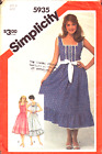 Simplicity 5935-Sundresses In Two Lengths-Gathered Skirt-Princess Seam Bodice- 8