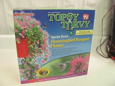 Maceta Topsy Turvy al revés colibrí Hangout como se ve en la televisión Foto 1 de 4