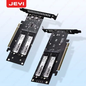 JEYI 4 SSD to PCIe 4.0 Expansion Card, 256Gbps 4 NVMe M.2 To PCIE X16 Adapter - Picture 1 of 7