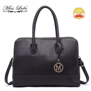 Women Work Shoulder Bag Ladies Handbag Satchel 13.5inch Laptop Bag Zipper - Picture 1 of 28