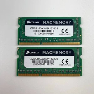 16GB (2x8GB) DDR3 Laptop RAM Apple 1333MHz SO DIMM Corsair Mac Memory - Picture 1 of 1